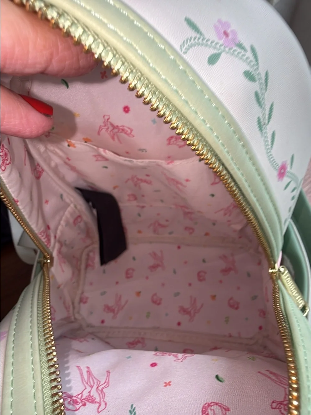 Loungefly Pink & Mint Bambi Kids Mini Backpack - Picture 10 of 13
